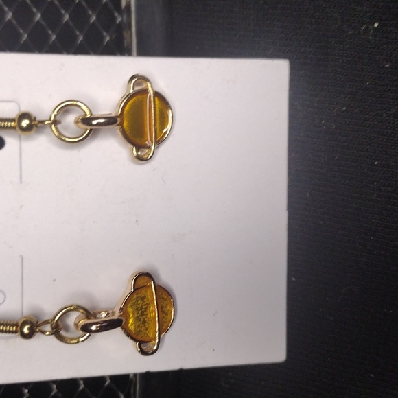 Orange Planet Earrings - Picture 3 of 3